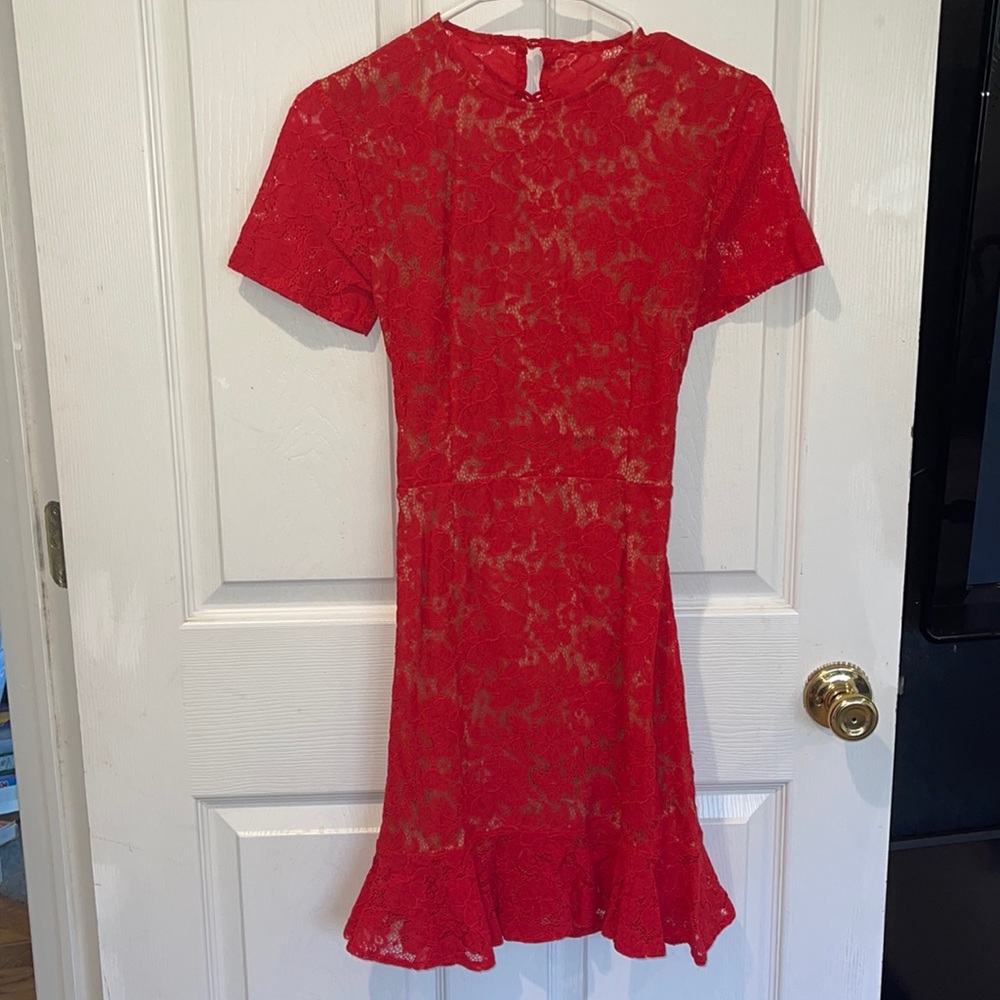 Red Open Back Dress